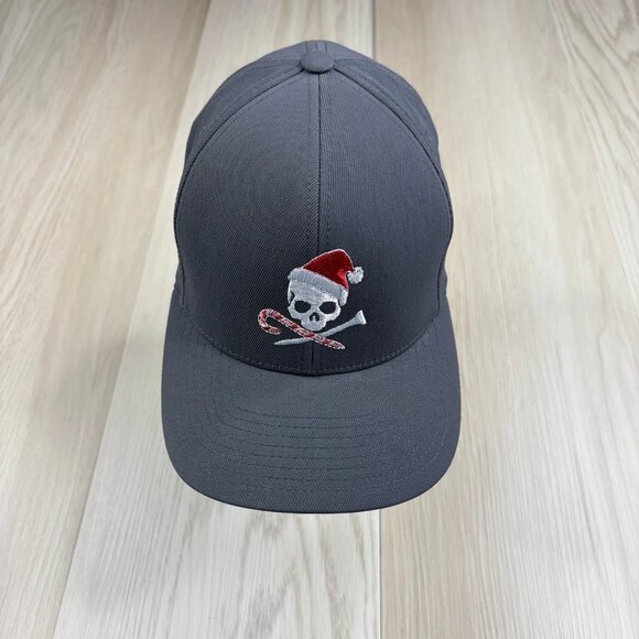 G Fore Mens Black Skull Cross Tees Christmas Rare Golf Snapback Hat Cap One Size - Picture 1 of 12